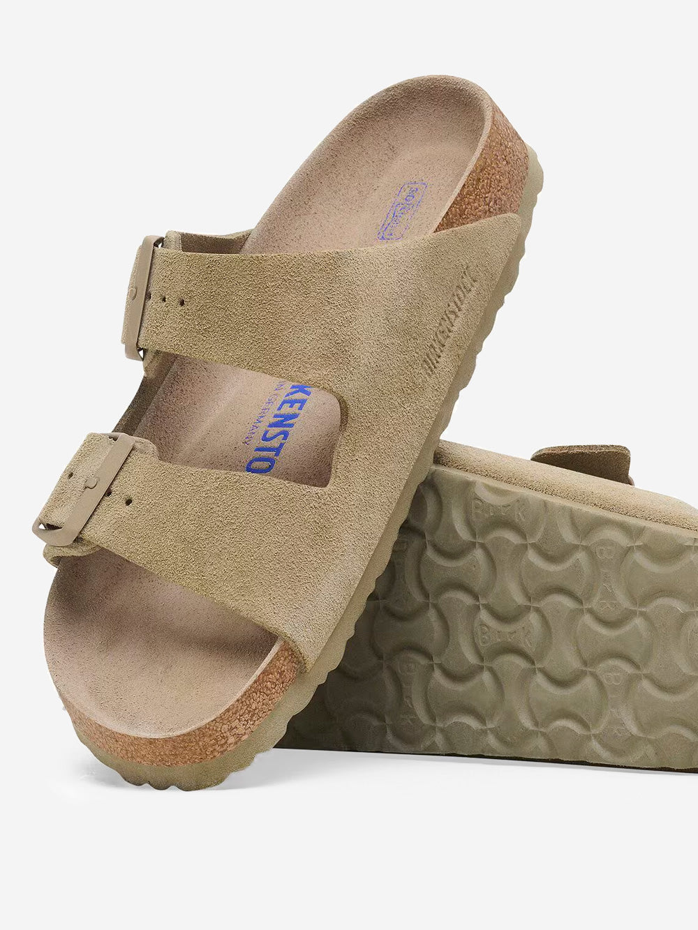 BIRKENSTOCK Arizona SFB faded khaki in suede Kaki Urbanstaroma