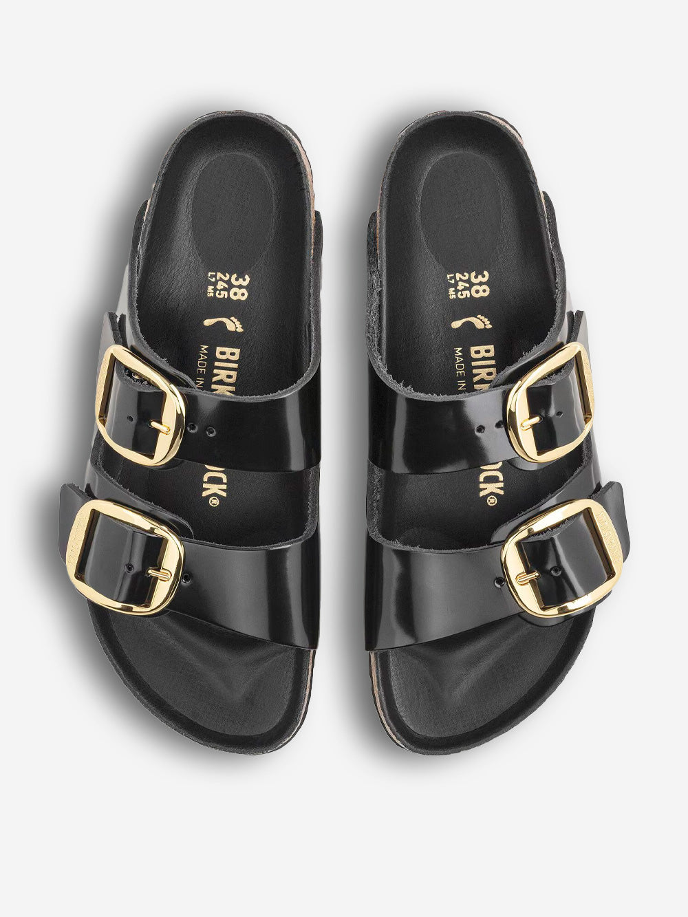 BIRKENSTOCK Arizona Big Buckle nere pelle naturale Nero Urbanstaroma