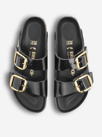 BIRKENSTOCK Arizona Big Buckle nere pelle naturale Nero