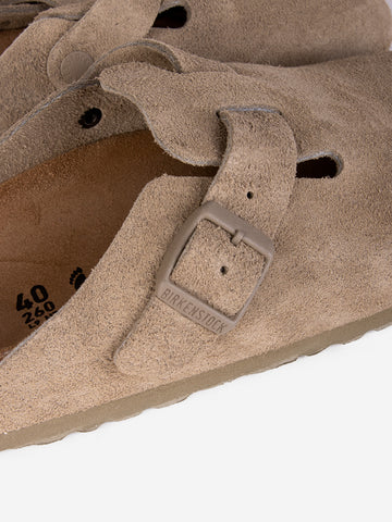 BIRKENSTOCK Boston in suede faded khaki verde