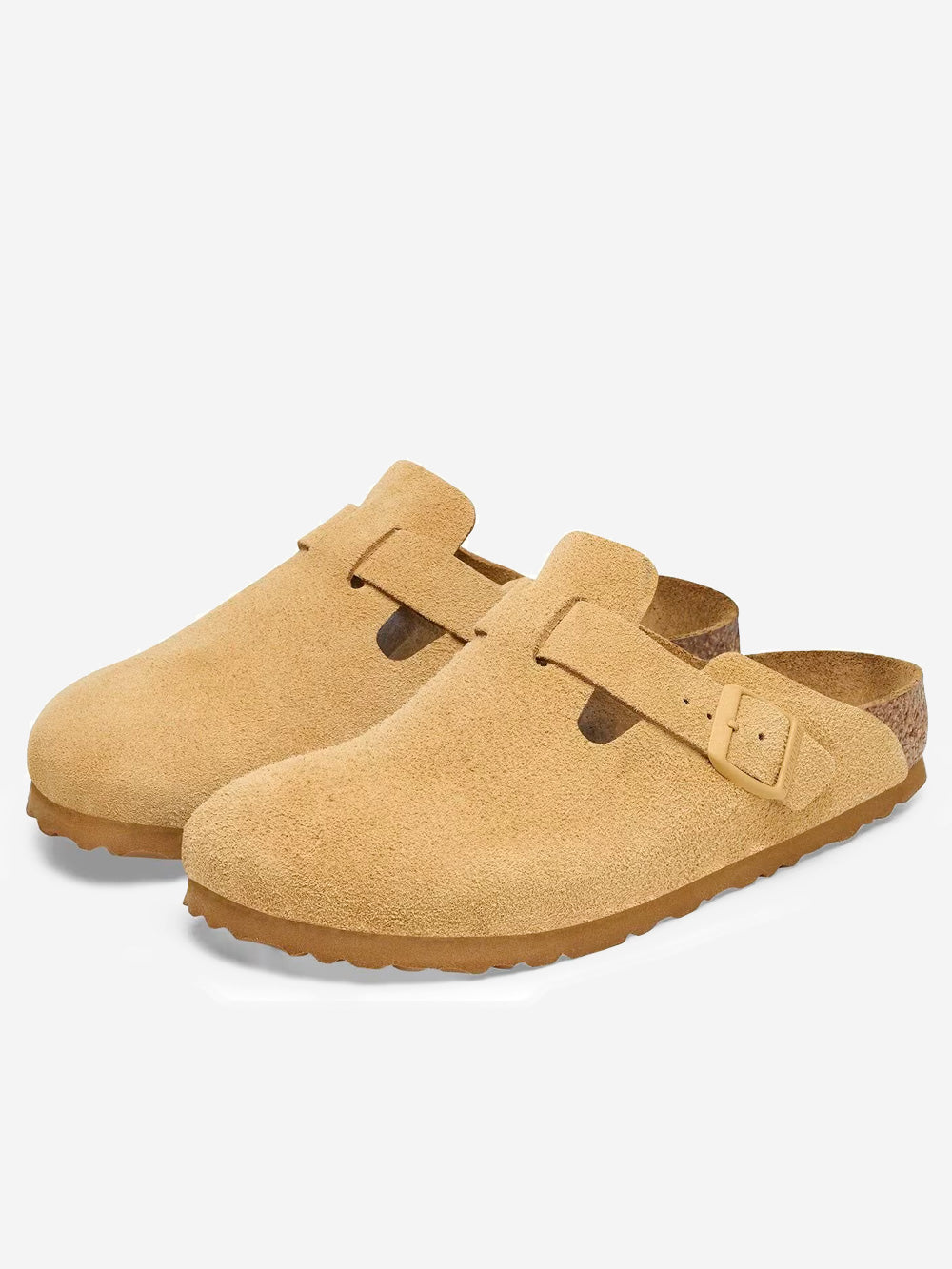 BIRKENSTOCK Boston in suede Latte Cream Crema Urbanstaroma