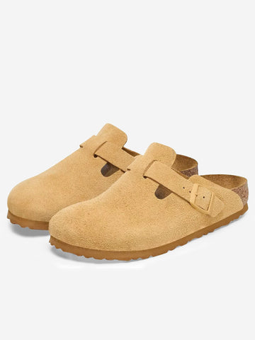 BIRKENSTOCK Boston in suede Latte Cream Crema