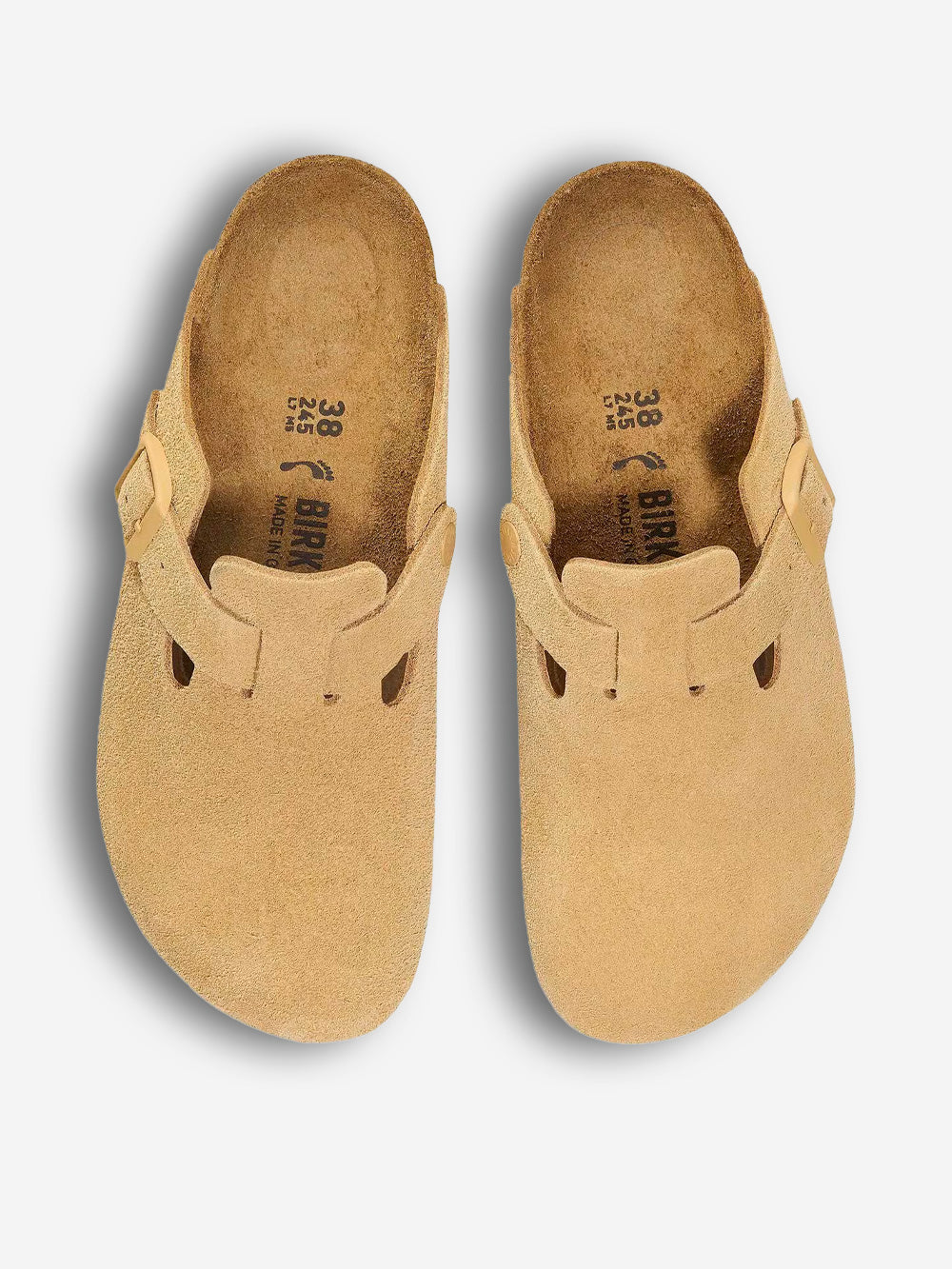 BIRKENSTOCK Boston in suede Latte Cream Crema Urbanstaroma