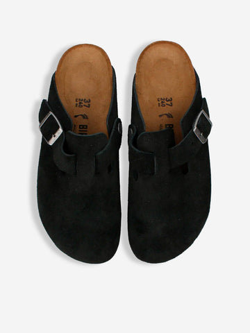 BIRKENSTOCK Boston in suede Nero