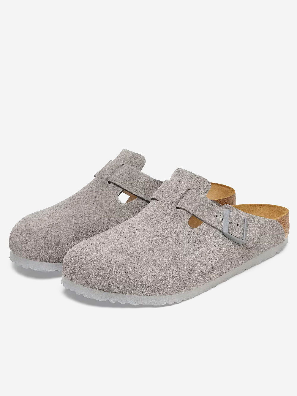 BIRKENSTOCK Boston in suede Stone Coin Stone Urbanstaroma