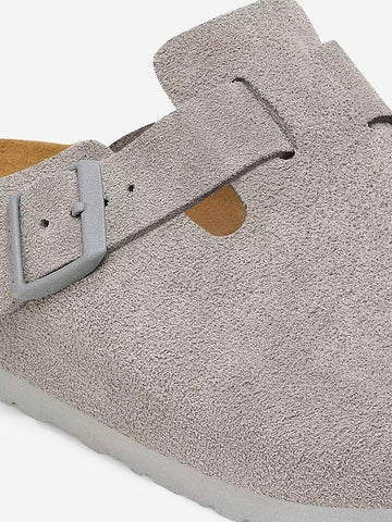 BIRKENSTOCK Boston in suede Stone Coin Stone