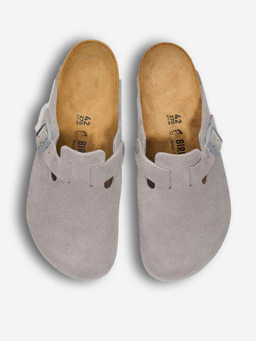 BIRKENSTOCK Boston in suede Stone Coin Stone