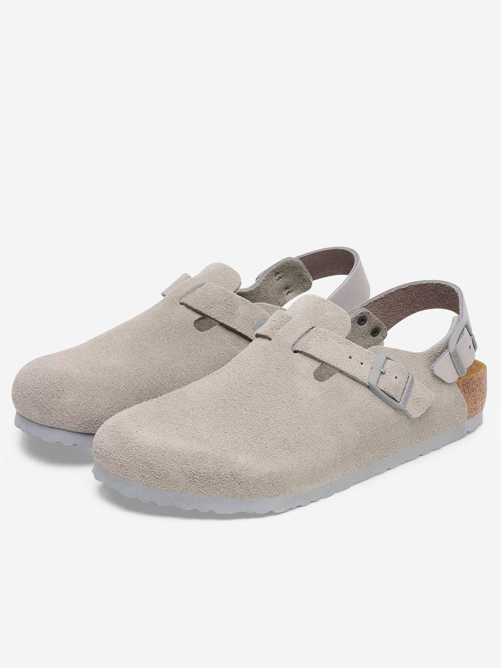 BIRKENSTOCK Tokio in suede Stone Coin Stone Urbanstaroma