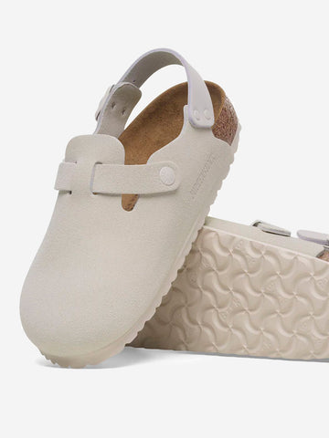 BIRKENSTOCK Tokio in suede Antique White Bianco