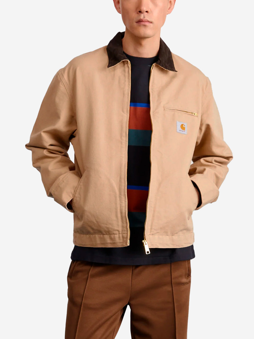 CARHARTT WIP M Giacca Detroit Dusty Brown Beige Urbanstaroma