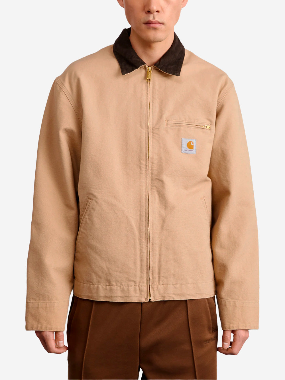 CARHARTT WIP M Giacca Detroit Dusty Brown Beige Urbanstaroma