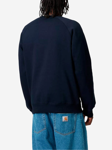 CARHARTT WIP Chase Sweat felpa blu Blu