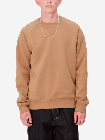 CARHARTT WIP Chase Sweat felpa marrone dusty