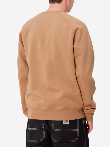 CARHARTT WIP Chase Sweat felpa marrone dusty