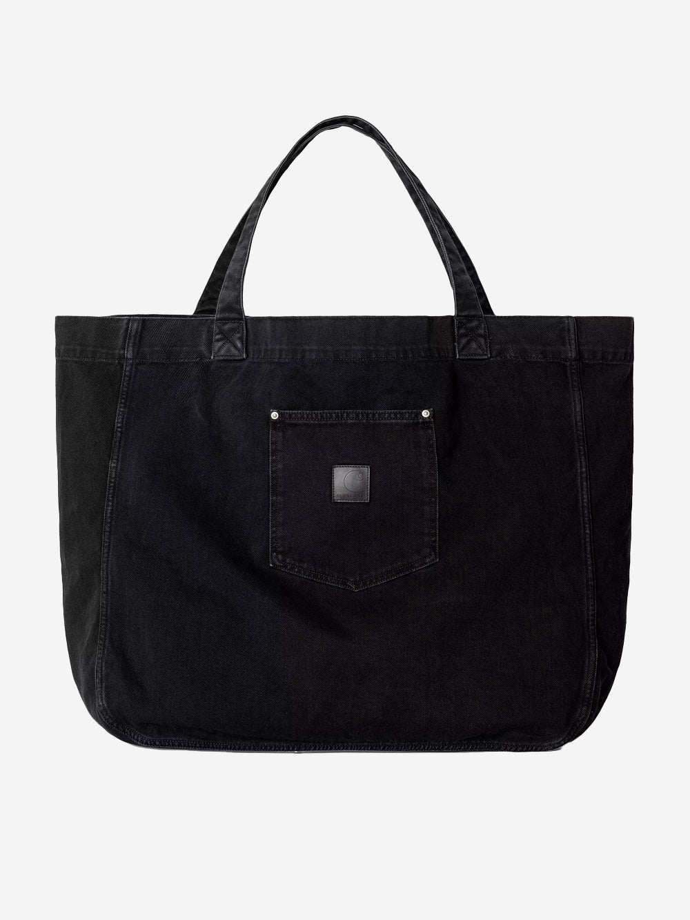 CARHARTT WIP Tote bag in denim Rivet (40,4 litri) Nero Urbanstaroma