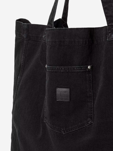 CARHARTT WIP Tote bag in denim Rivet (40,4 litri) Nero