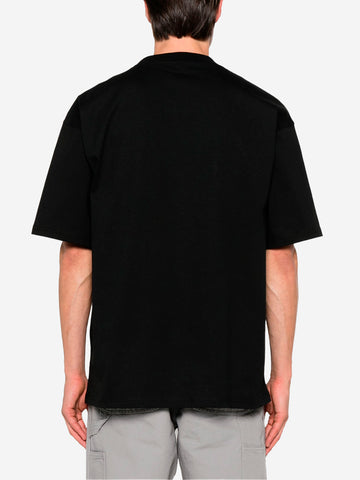 CARHARTT WIP T-shirt nera S/S Eldon con rivetti Nero