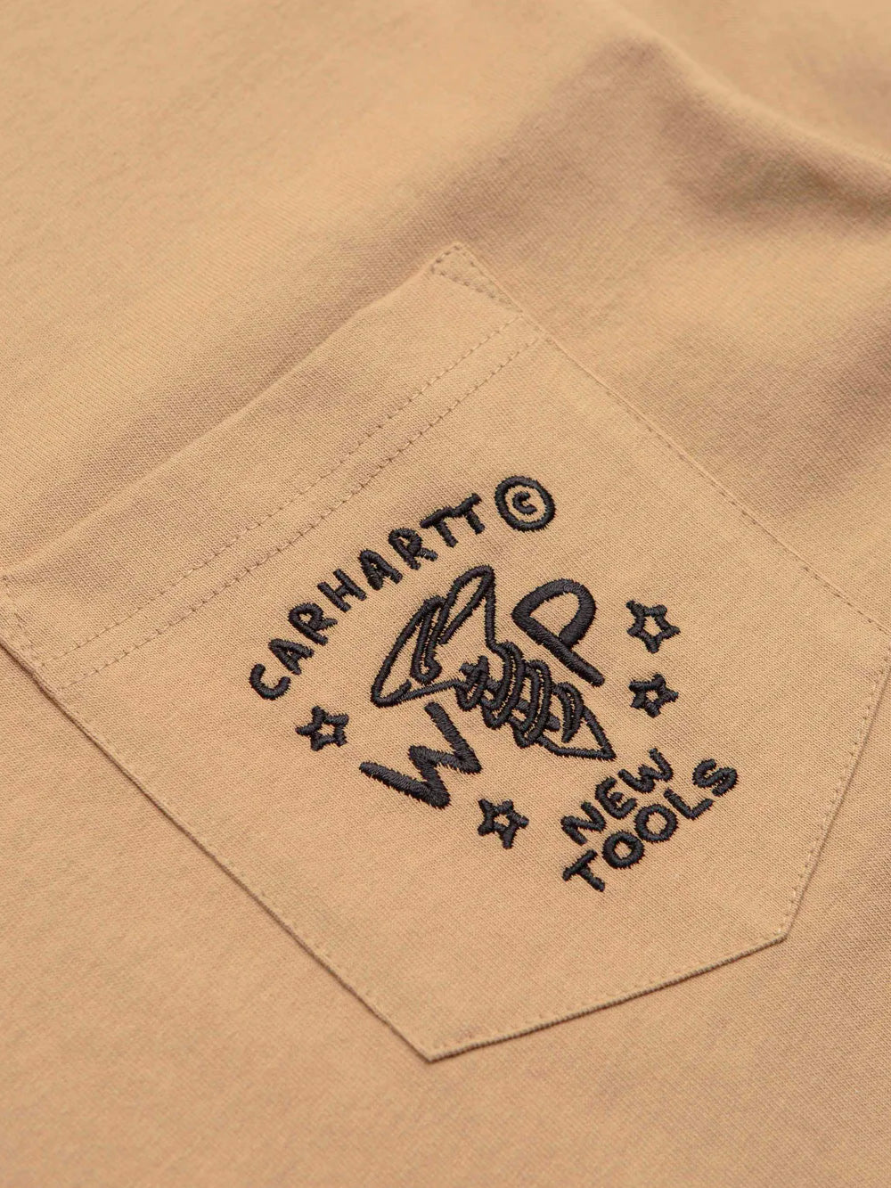 CARHARTT WIP T-shirt S/S Fragments Pocket marrone dusty Marrone Urbanstaroma