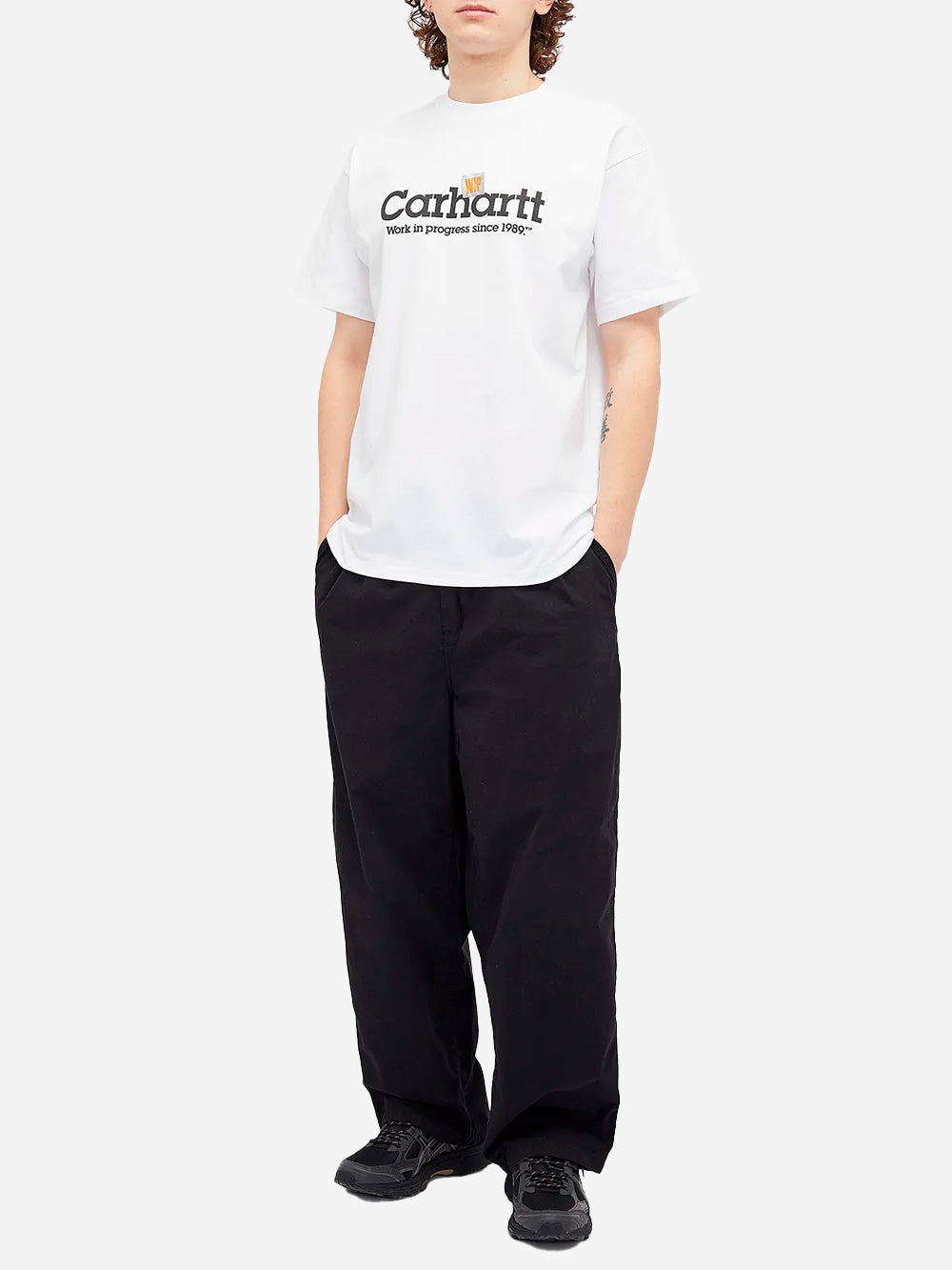 CARHARTT WIP T-shirt bianca Label Script Bianco Urbanstaroma