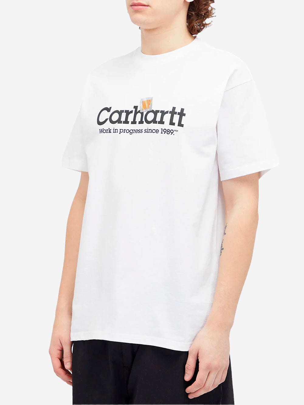 CARHARTT WIP T-shirt bianca Label Script Bianco Urbanstaroma