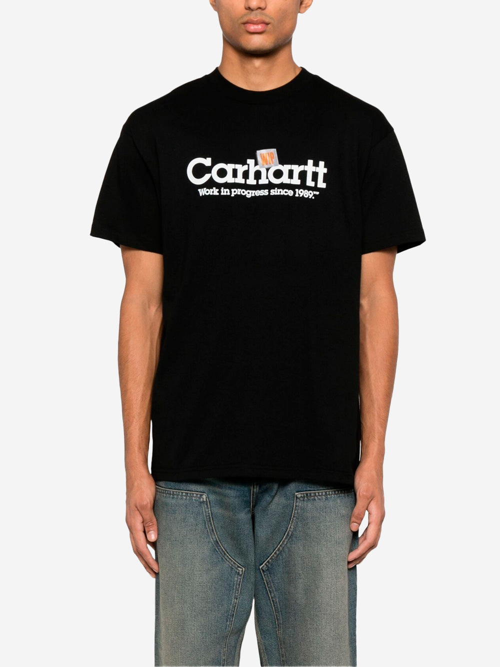 CARHARTT WIP T-shirt nera Label Script Nero Urbanstaroma