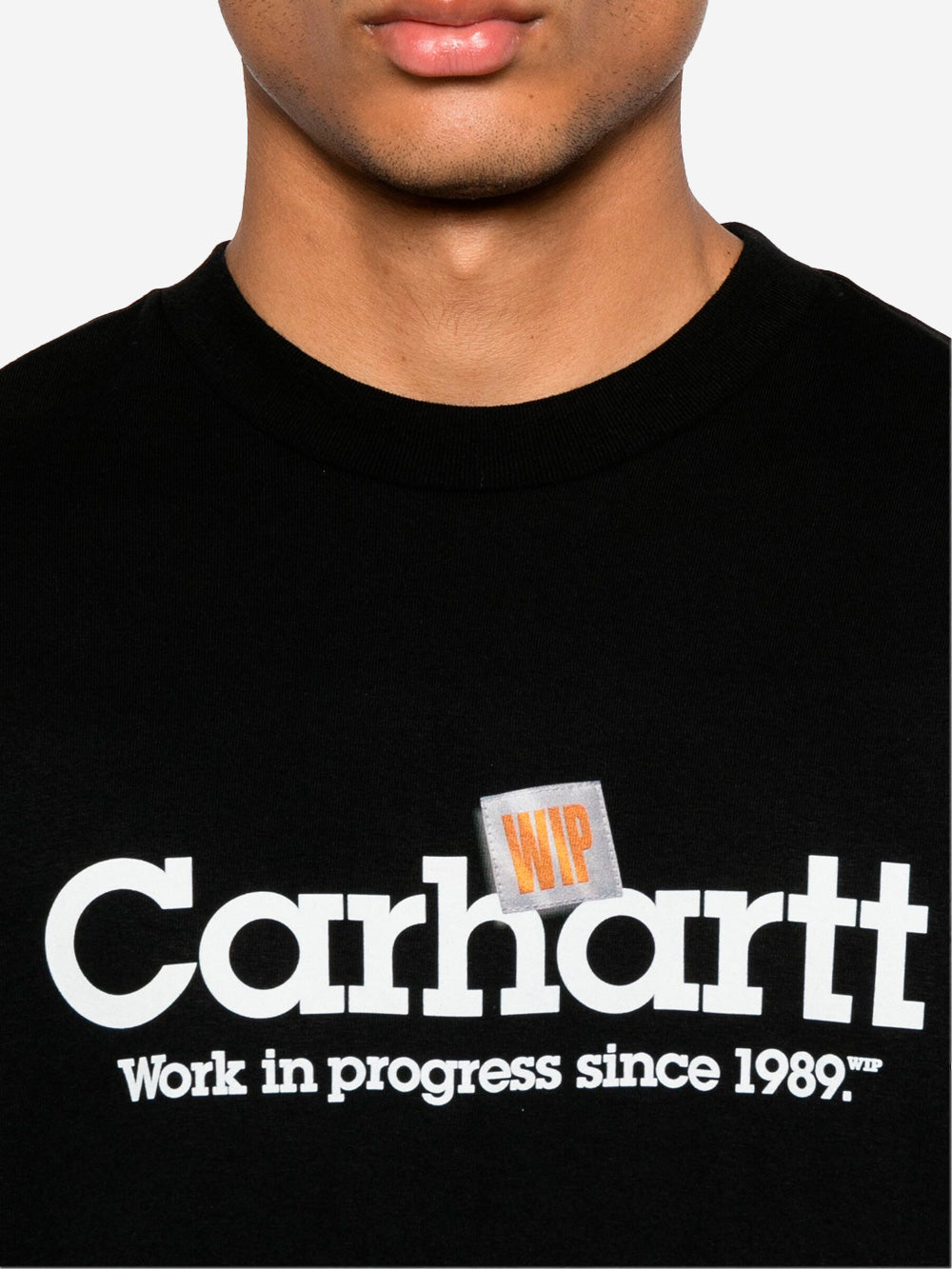 CARHARTT WIP T-shirt nera Label Script Nero Urbanstaroma