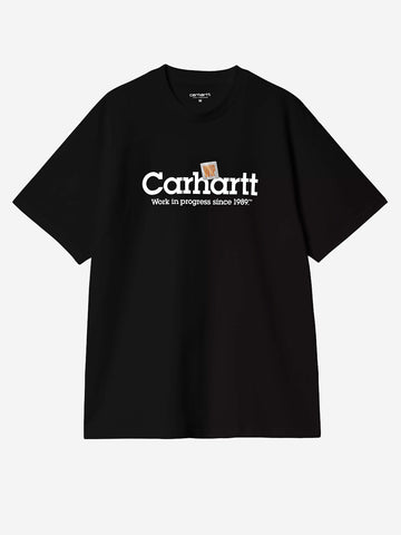 CARHARTT WIP T-shirt nera Label Script Nero