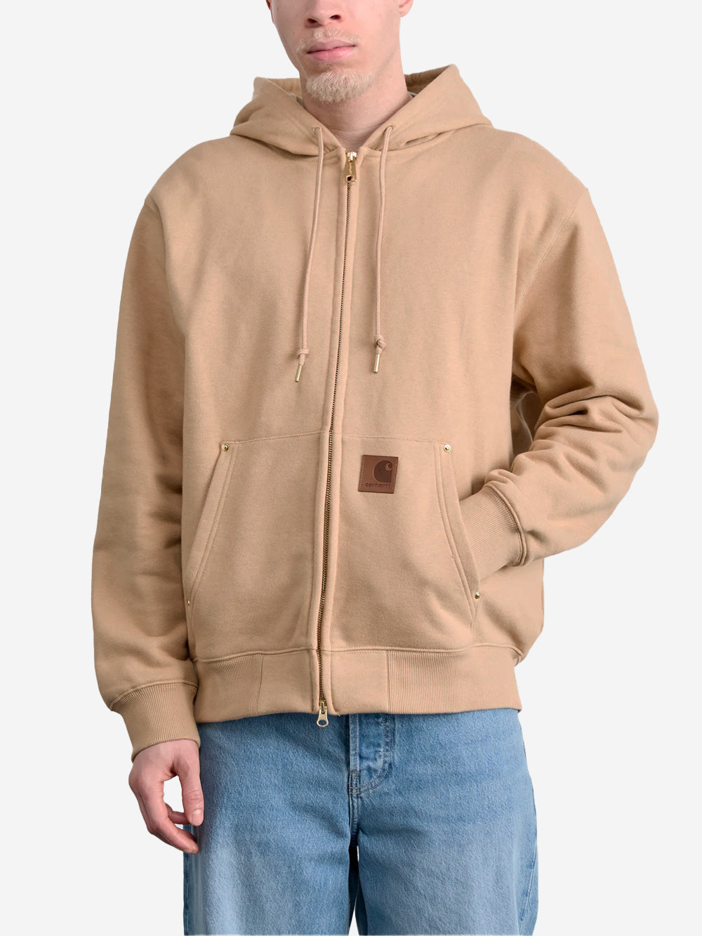 CARHARTT WIP M Felpa beige Eldon con cappuccio e rivetti Beige Urbanstaroma