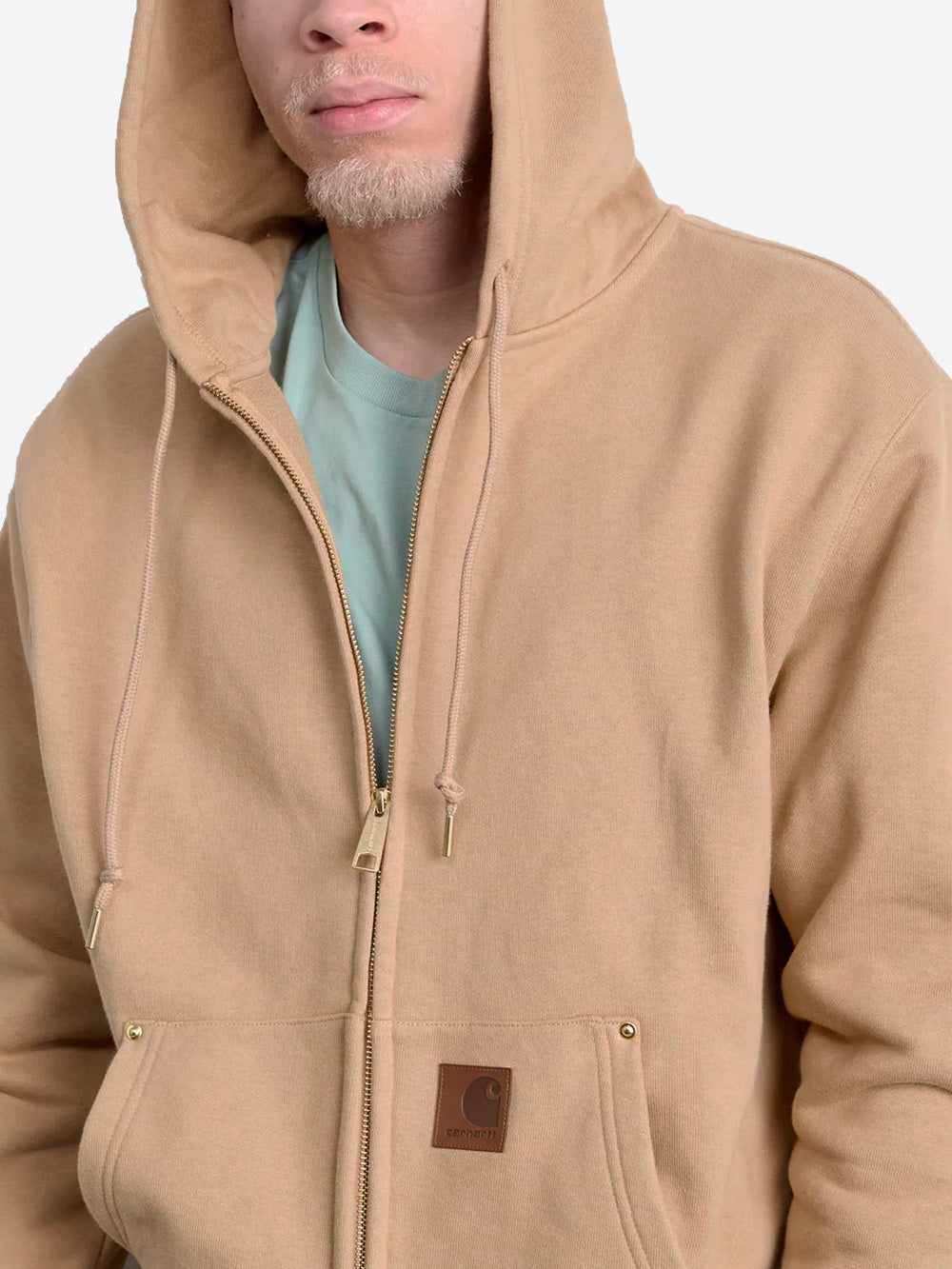 CARHARTT WIP M Felpa beige Eldon con cappuccio e rivetti Beige Urbanstaroma