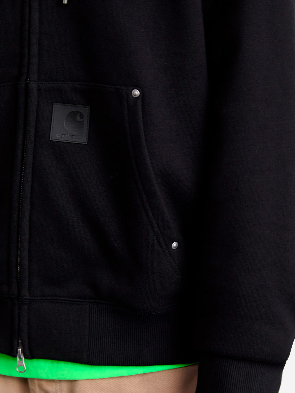 CARHARTT WIP M Felpa nera Eldon con cappuccio e rivetti Nero Urbanstaroma