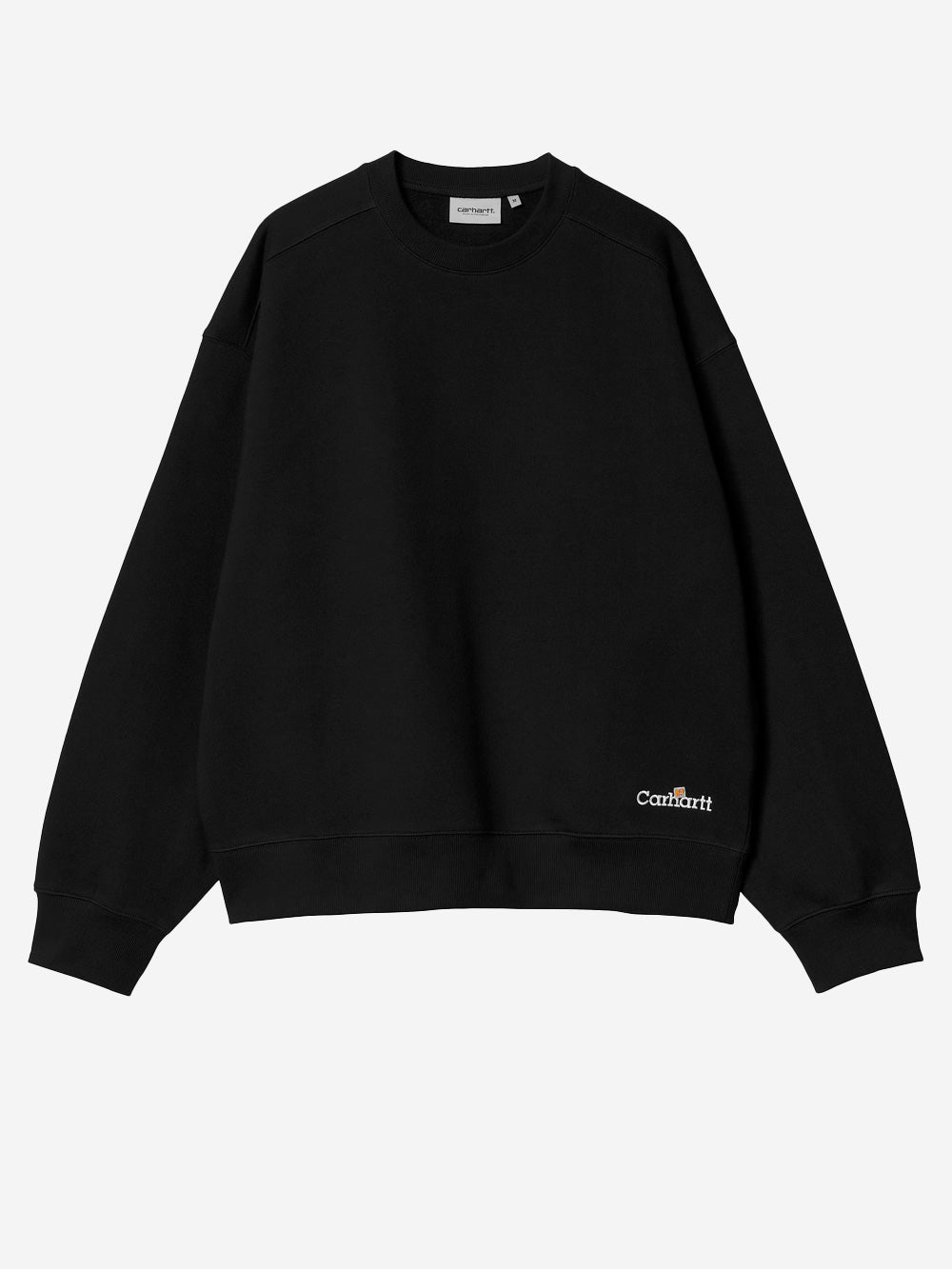 CARHARTT WIP M Felpa nera Label Script Nero Urbanstaroma