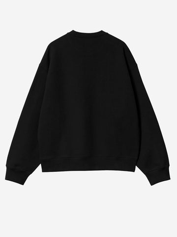 CARHARTT WIP M Felpa nera Label Script Nero