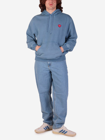 CARHARTT WIP Felpa con cappuccio 'Ingo' con inserto a forma di cuore Celeste