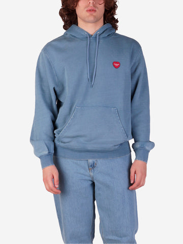 CARHARTT WIP Felpa con cappuccio 'Ingo' con inserto a forma di cuore Celeste