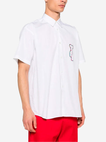 COMME DES GARCONS SHIRT Be@rbrick Camicia bianca oversize a maniche corte Bianco
