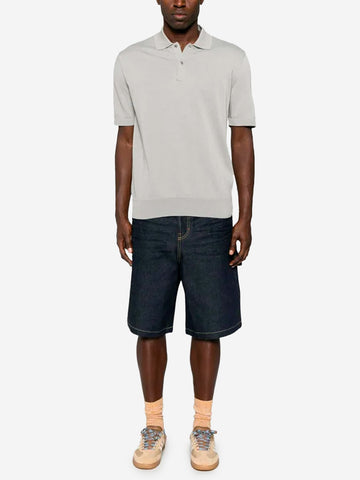 COMME DES GARCONS SHIRT Polo maniche corte in maglia grigia Grigio