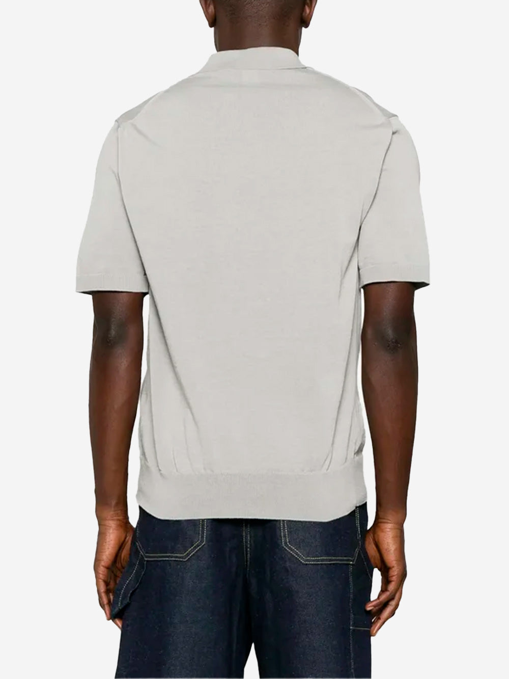 COMME DES GARCONS SHIRT Polo maniche corte in maglia grigia Grigio Urbanstaroma