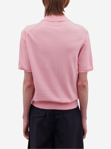 COMME DES GARCONS SHIRT Polo maniche corte in maglia rosa Rosa