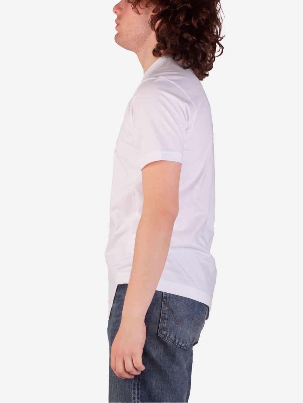 COMME DES GARCONS SHIRT T-shirt bianca asimmetrica Bianco Urbanstaroma