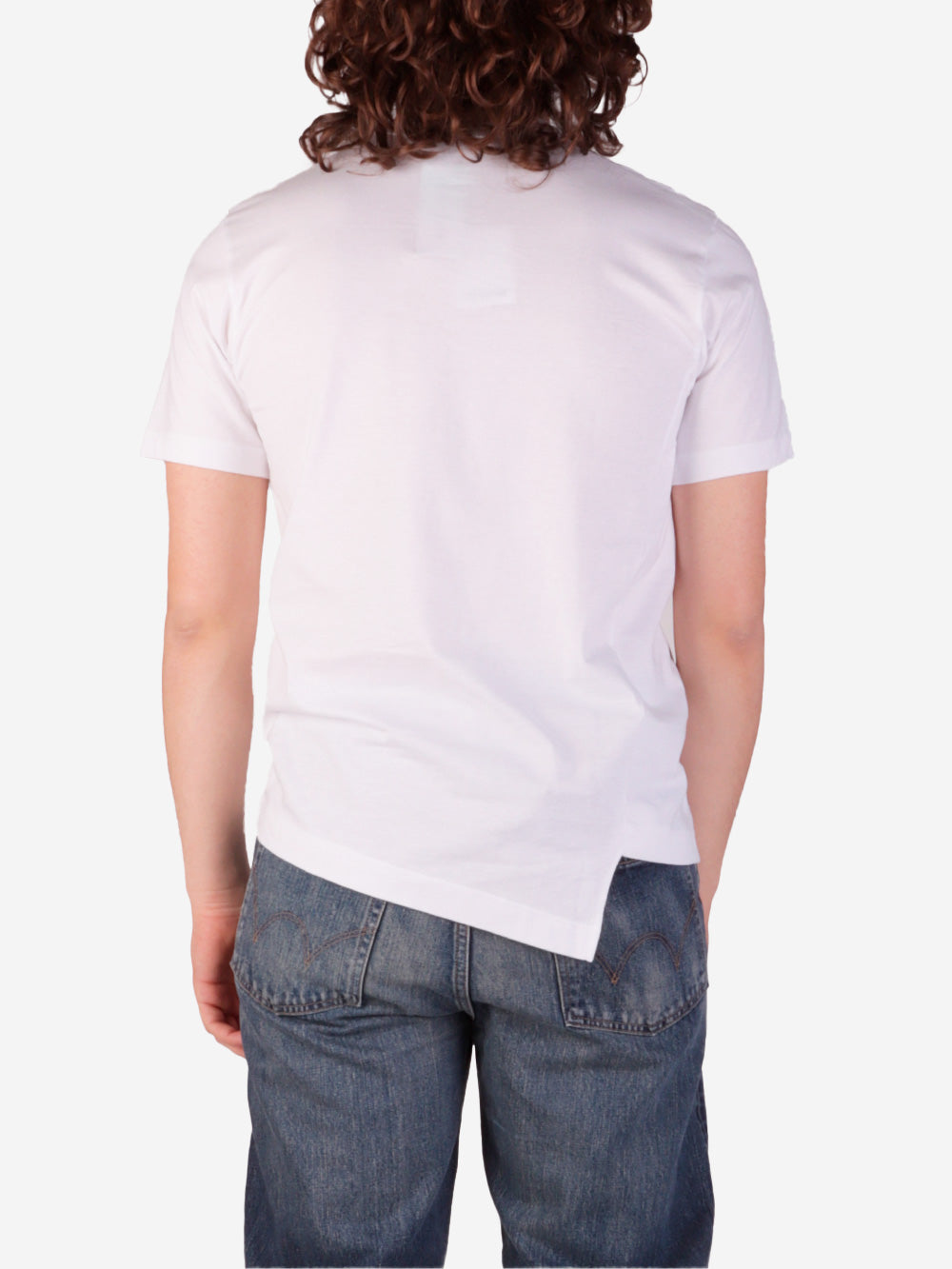 COMME DES GARCONS SHIRT T-shirt bianca asimmetrica Bianco Urbanstaroma