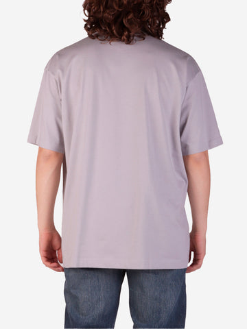 COMME DES GARCONS SHIRT T-shirt grigia oversize con logo Grigio
