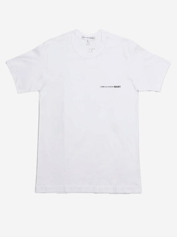 COMME DES GARCONS SHIRT T-shirt bianca con logo stampato Bianco