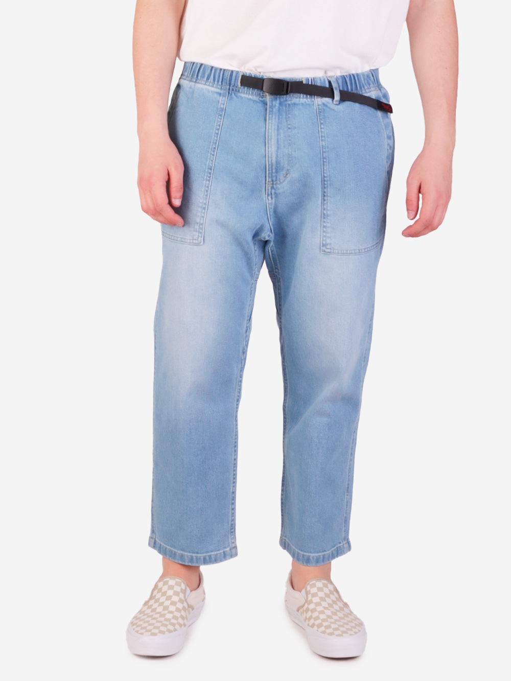 GRAMICCI Stretch Denim Loose Tapered Pants Celeste Urbanstaroma