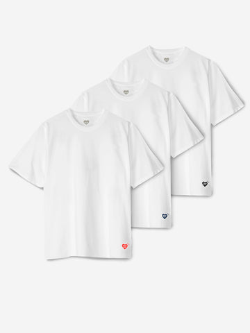 HUMAN MADE Set t-shirt bianche (x3) Bianco