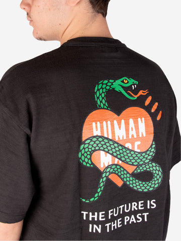 HUMAN MADE T-shirt marrone in cotone con grafiche Marrone