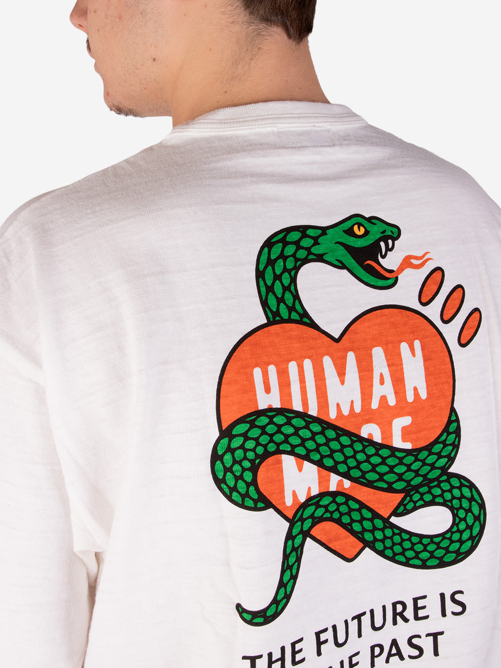 HUMAN MADE T-shirt bianca in cotone con grafiche Bianco Urbanstaroma