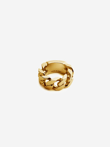 Bague logo minimal numérique 3mm or