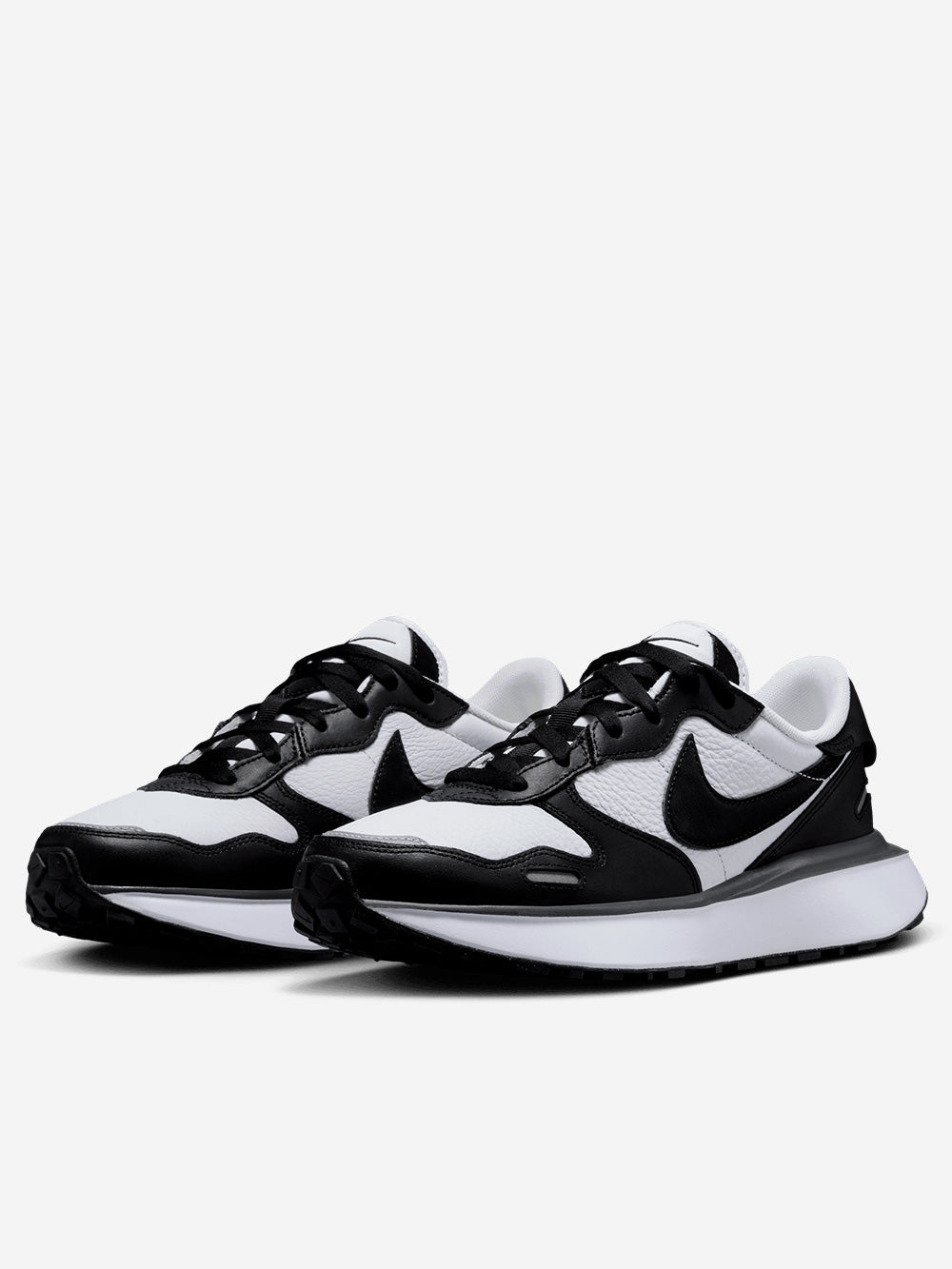 NIKE W Phoenix Waffle Leather bianche e nere Bianco nero Urbanstaroma