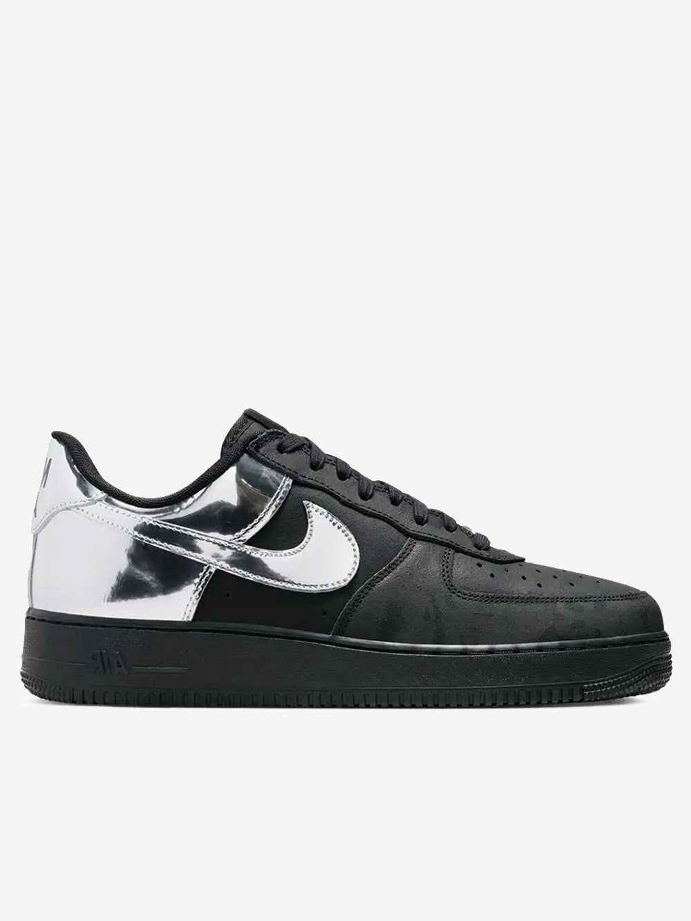 NIKE Air Force 1 Low Retro 'All star' Black and Metallic Silver Nera argento Urbanstaroma