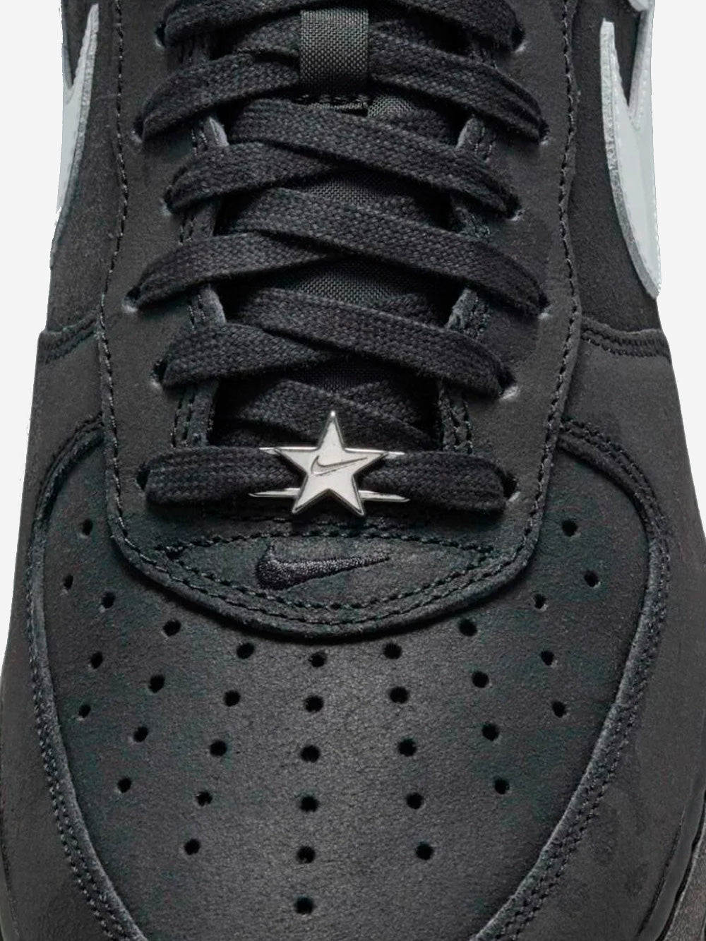 NIKE Air Force 1 Low Retro 'All star' Black and Metallic Silver Nera argento Urbanstaroma